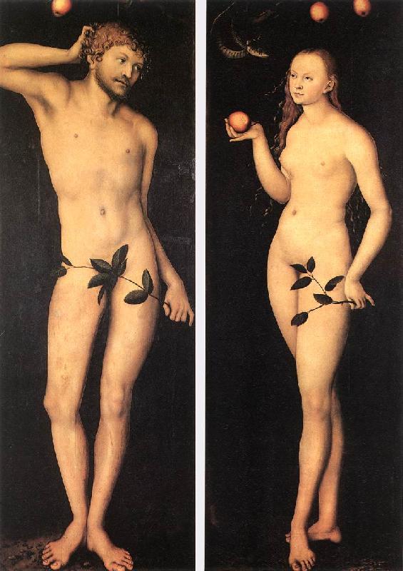 CRANACH, Lucas the Elder Adam and Eve fh oil painting picture